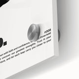 Monochrome Motivational Typography Art Print - "Leap" Canvas