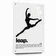 Monochrome Motivational Typography Art Print - "Leap" Canvas
