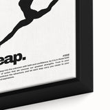 Monochrome Motivational Typography Art Print - "Leap" Canvas