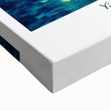 Large art depicting a black and white impressionist landscape on stretched canvas, ideal for bedroom wall decor.