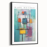 Black and white landscape painting on framed canvas, featuring a minimalist design, ideal for bedroom wall decor.