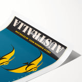 Great Barrier Reef Retro Travel Poster | Queensland Marine Life Art