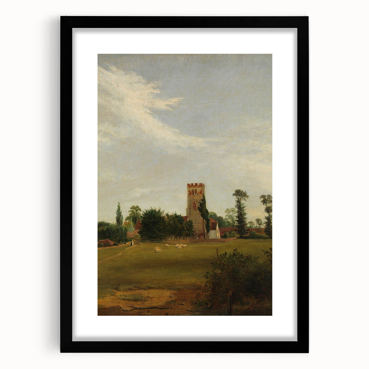 Charming Realism Art Print – Tottenham Church Landscape