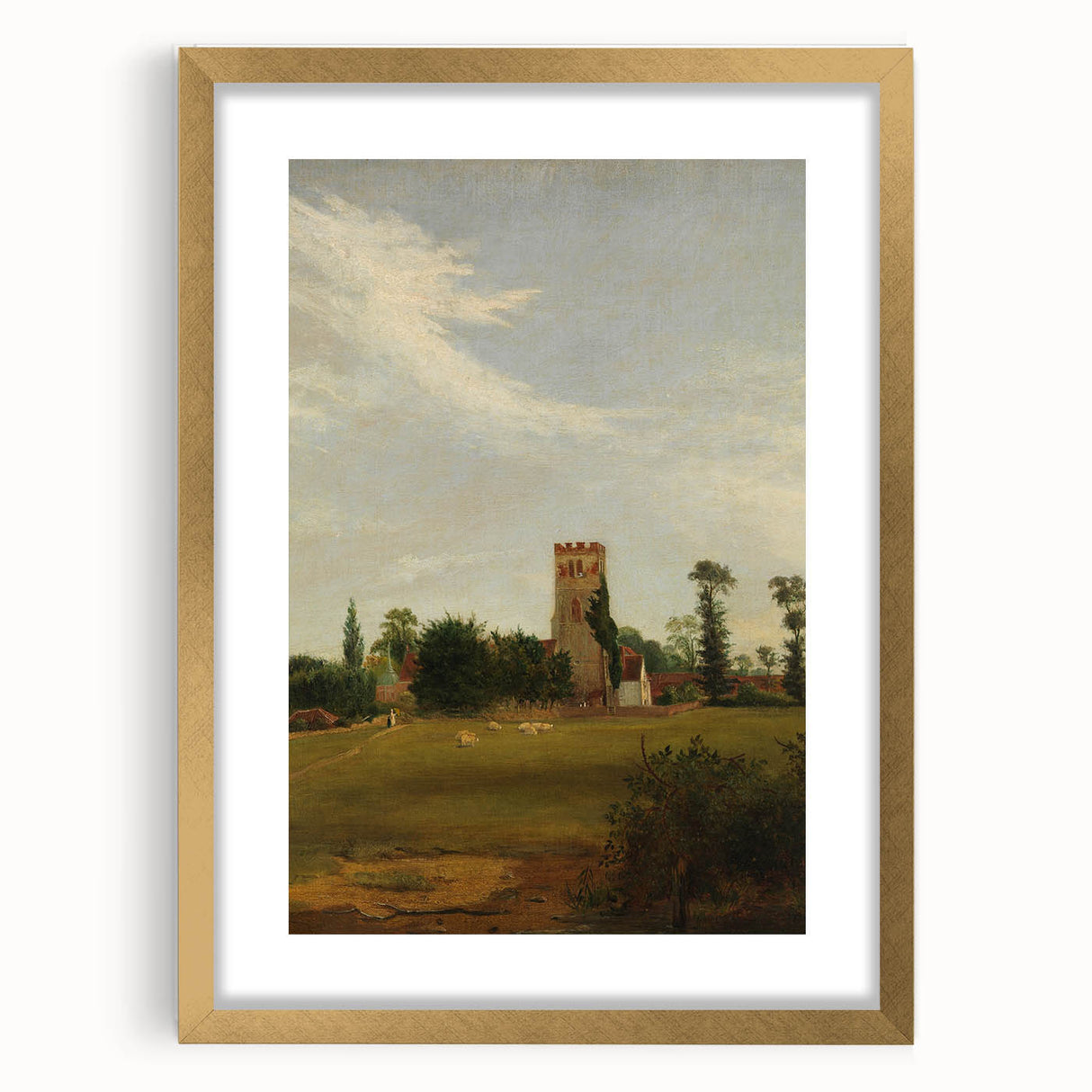 Charming Realism Art Print – Tottenham Church Landscape