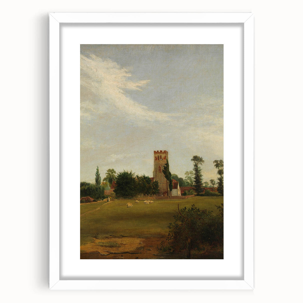 Charming Realism Art Print – Tottenham Church Landscape