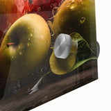 Fresh Apple Splash - Vibrant Kitchen Art for Modern Spaces