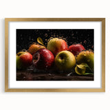 Fresh Apple Splash - Vibrant Kitchen Art for Modern Spaces