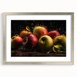 Fresh Apple Splash - Vibrant Kitchen Art for Modern Spaces