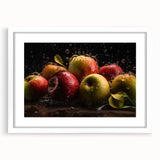 Fresh Apple Splash - Vibrant Kitchen Art for Modern Spaces