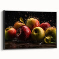 Fresh Apple Splash - Vibrant Kitchen Art for Modern Spaces