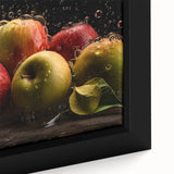Fresh Apple Splash - Vibrant Kitchen Art for Modern Spaces