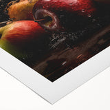 Fresh Apple Splash - Vibrant Kitchen Art for Modern Spaces