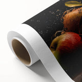 Fresh Apple Splash - Vibrant Kitchen Art for Modern Spaces