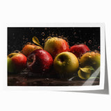 Fresh Apple Splash - Vibrant Kitchen Art for Modern Spaces
