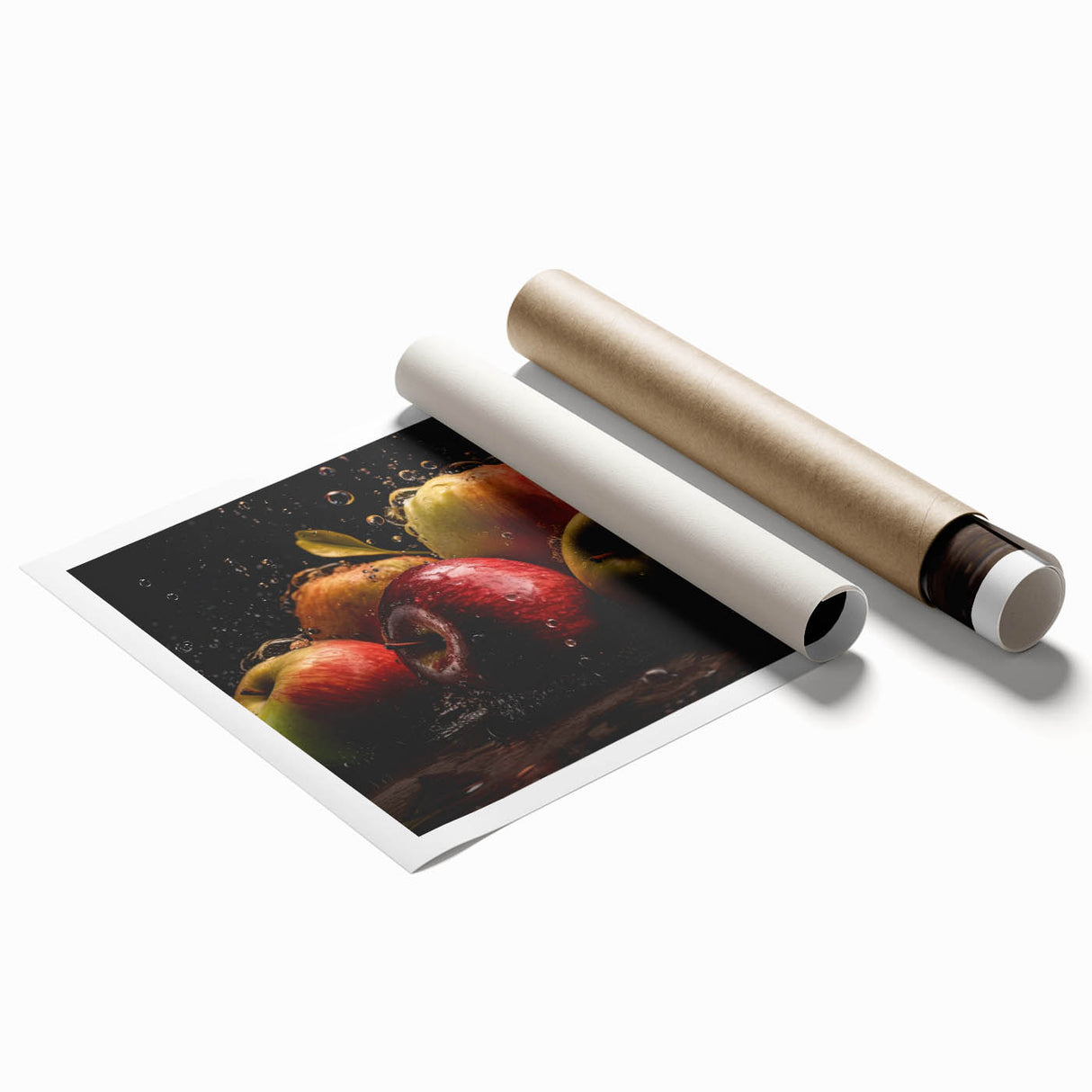 Fresh Apple Splash - Vibrant Kitchen Art for Modern Spaces