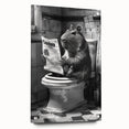 Bathroom Wall Decor - Capybara Reading Newspaper