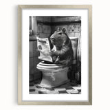 Bathroom Wall Decor - Capybara Reading Newspaper