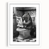 Bathroom Wall Decor - Capybara Reading Newspaper