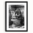Bathroom Wall Decor - Capybara Reading Newspaper