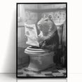 Bathroom Wall Decor - Capybara Reading Newspaper
