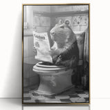 Bathroom Wall Decor - Capybara Reading Newspaper
