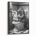 Bathroom Wall Decor - Capybara Reading Newspaper