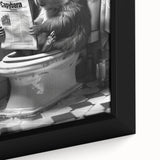 Bathroom Wall Decor - Capybara Reading Newspaper