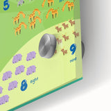 Numbers Kids Educational Wall Art – Counting Animals Poster