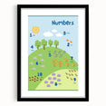 Numbers Kids Educational Wall Art – Counting Animals Poster