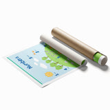 Numbers Kids Educational Wall Art – Counting Animals Poster