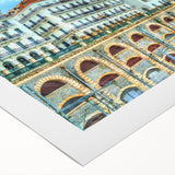 Art deco poster featuring a serene Algerian landscape in muted earth tones on rolled canvas, suitable for dining room decor.