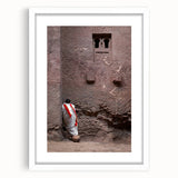 Extra large abstract art print of an Ethiopian landscape, utilizing textured techniques in earthy tones.