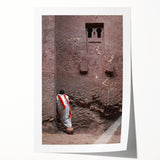 Ethiopian landscape with vibrant flora on extra large rolled canvas, ideal for art wall dining room.