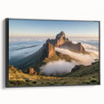 Black and white framed canvas featuring a Kenyan landscape, ideal for bedroom wall decor.