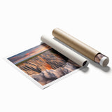 Extra large rolled print of Madagascar scenery with vibrant floral elements, ideal for classy bathroom wall art.