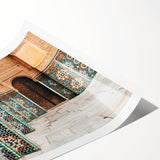 Extra large wall art featuring line art flowers in neutral shades on a rolled print, ideal for large living room decor.