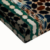 Black and white landscape art painting of Moroccan scenery on stretched canvas, suitable for bedroom decor.