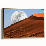 Landscape art painting of Namibia's scenery on a framed canvas, featuring vibrant, earthy tones.