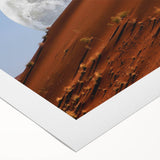 Art deco poster of Namibian landscape on rolled canvas, with warm earth tones, ideal for dining room wall art.