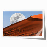 Extra large rolled print of a Namibian landscape in earth tones, suitable for dining room wall art.
