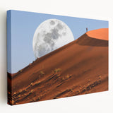 Namibian desert landscape on large stretched canvas, featuring warm earth tones, ideal for kitchen wall art.