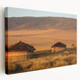 Large canvas print of a Tanzanian landscape in earthy tones, suitable for kitchen wall art.