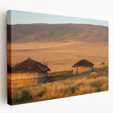 Large canvas print of a Tanzanian landscape in earthy tones, suitable for kitchen wall art.