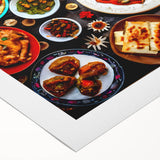 Art deco poster depicting a serene Azerbaijan landscape in soft earth tones on a rolled canvas.