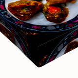 Black and white landscape art painting of an Azerbaijani scenery on large stretched canvas, ideal for bedroom wall decor.