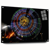 Large abstract wall art depicting a serene Georgian landscape in muted earth tones on acrylic glass.