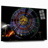 Large abstract wall art depicting a serene Georgian landscape in soft earth tones on acrylic glass.