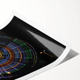 Extra large wall art featuring line art flowers in muted earth tones on a rolled canvas.