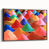 Black and white landscape art painting of an Indian scenery on framed canvas, suitable for bedroom wall decor.