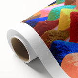 Art deco poster of Indian scenery in vibrant colors on rolled canvas, ideal for nursery wall art.